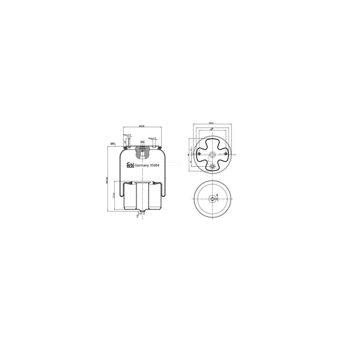 Metallipalje, ilmajousitus FEBI BILSTEIN 35884
