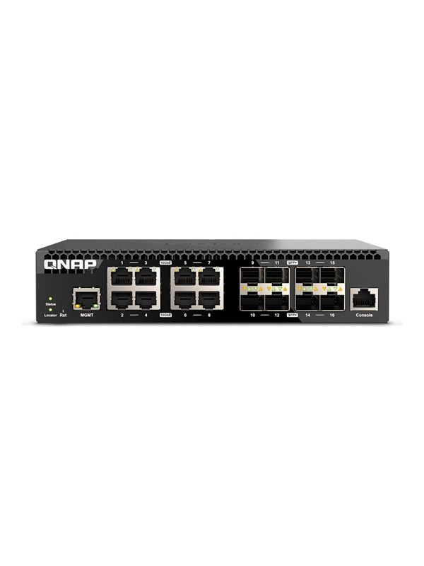 Qnap Qsw-m3216r-8s8t Verkkokytkin Hallittu L2/l3 10g Ethernet (100/1000/10000) 1u Musta