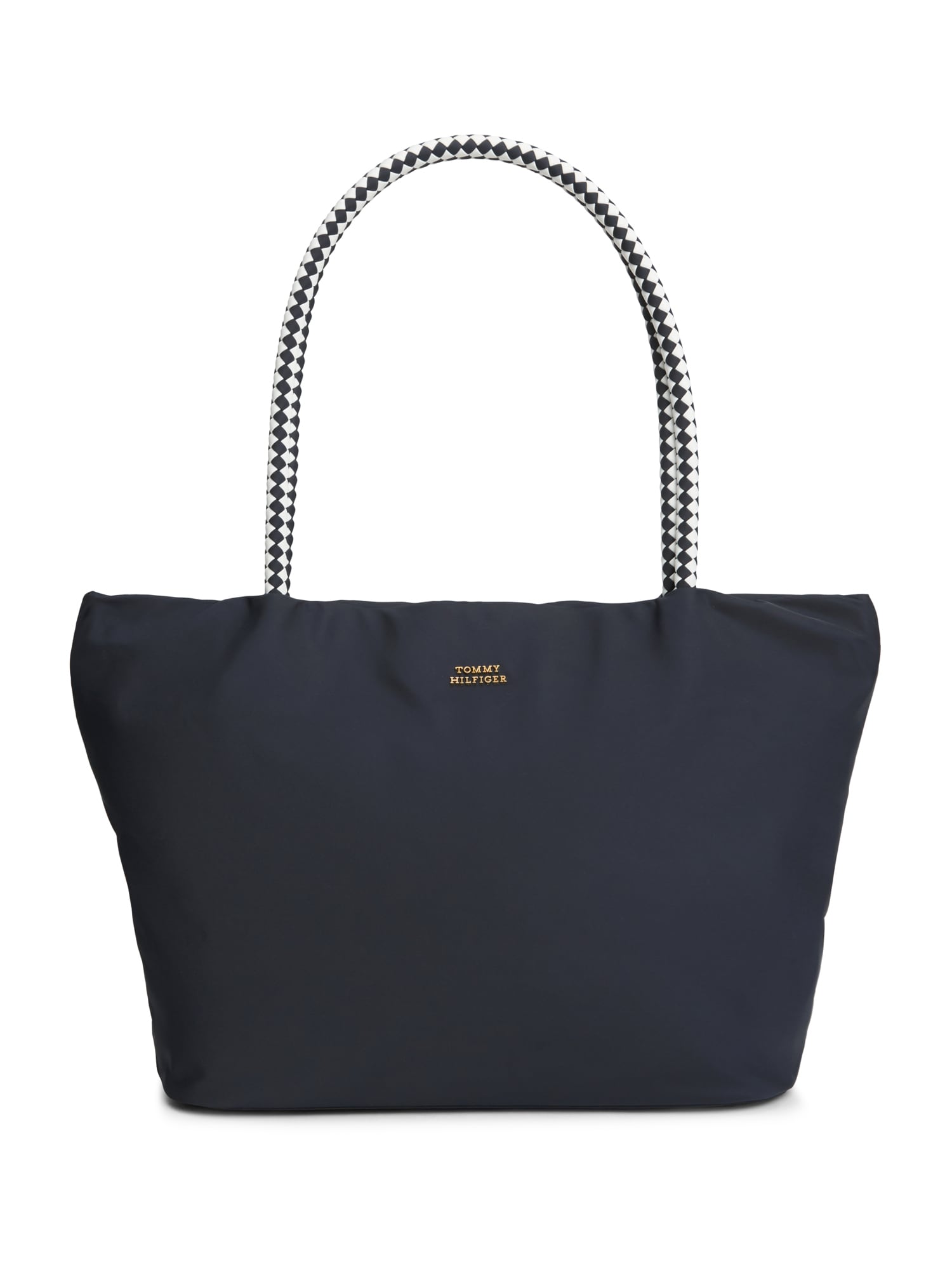 TOMMY HILFIGER Ostoskassi 'Braided Handle Hobo Tote'  laivastonsininen