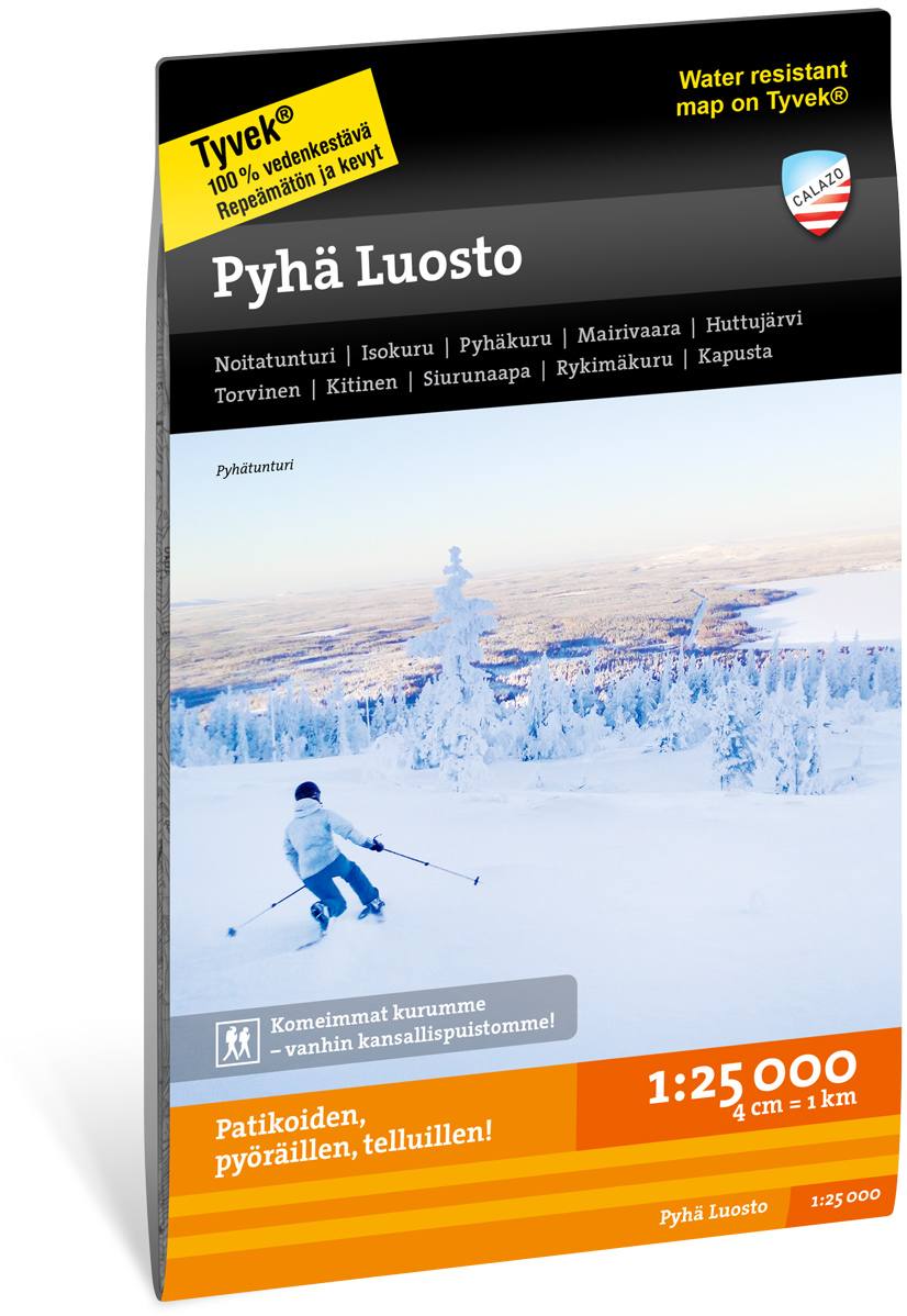 Calazo Pyhä-Luosto Tyvek retkeilykartta, suomi