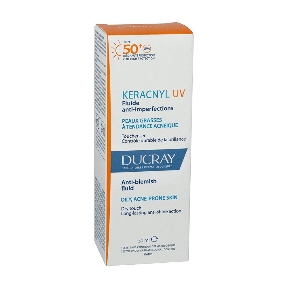 Ducray Keracnyl Uv Fluido Protettivo Per Pelli Problematiche Spf 50+ 50 ml — Fluido Solare