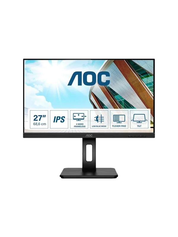 27" AOC 27 tuuman P2Q-näyttö, jossa on 75 hertsin virkistystaajuus