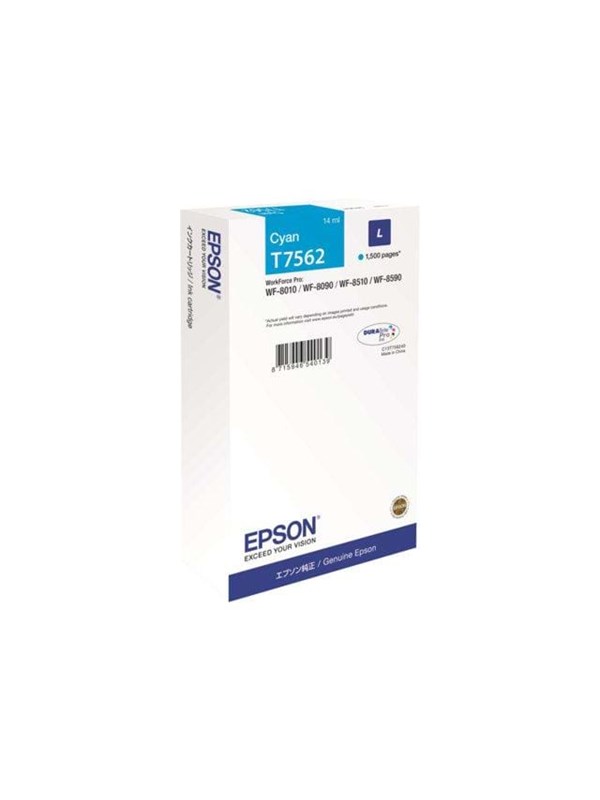 Epson Epson T7562 Mustepatruuna Cyan C13T756240 Vastaa: N/A