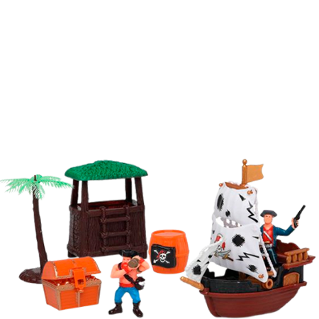 Keyly Toys Merirosvolaiva-leikkisarja - 7 palaa