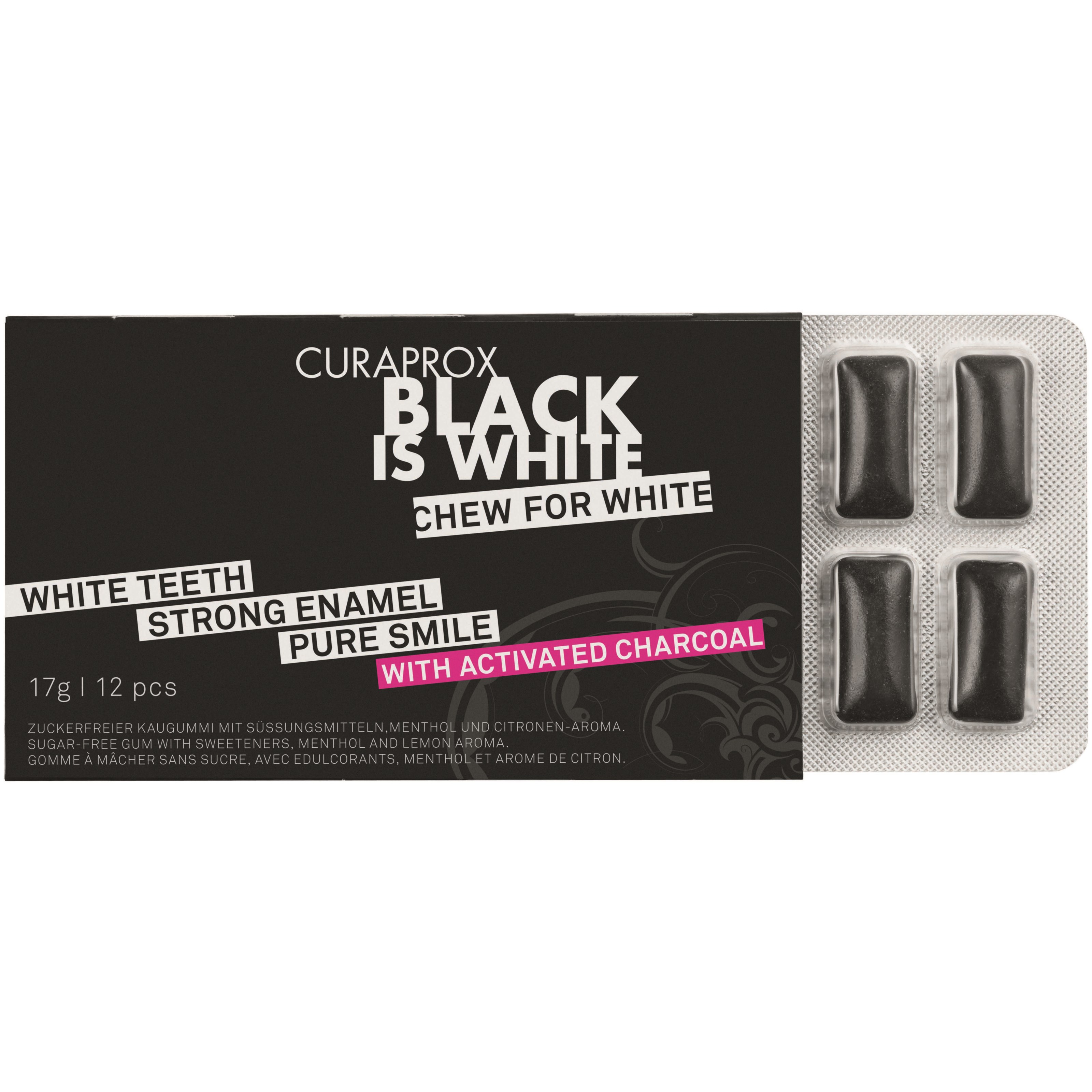 Curaprox Black Is White 12 kpl aktiivihiilipurukumi