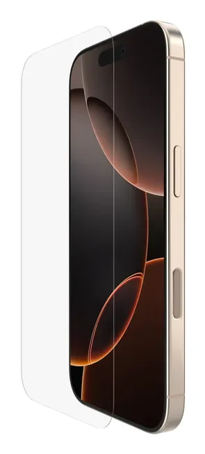 Belkin ScreenForce, Apple, iPhone 16 Pro, Antibakteerinen, Iskunkestävä, Naarmuuntumisenkestävä, Läpinäkyvä, 1 kpl