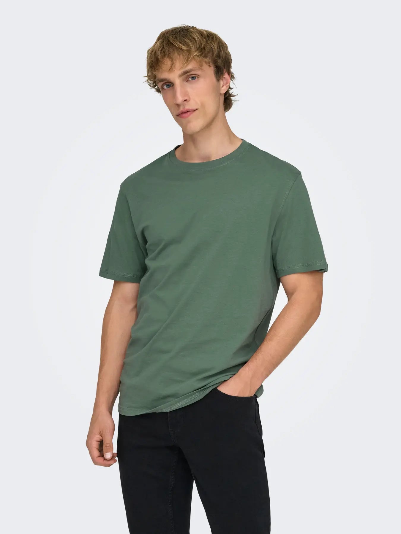 Only and Sons miesten T-paita Onsmax Life Ss Stitch Tee Noos, Dark Forest