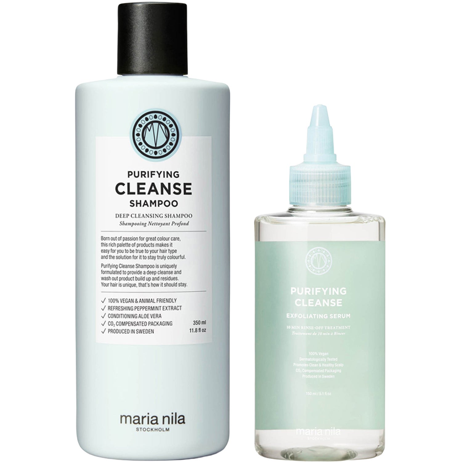 Maria Nila Scalp Refresh & Style Set Shampoo 350 Ml, Exfoliating Serum 150 ml & Brush