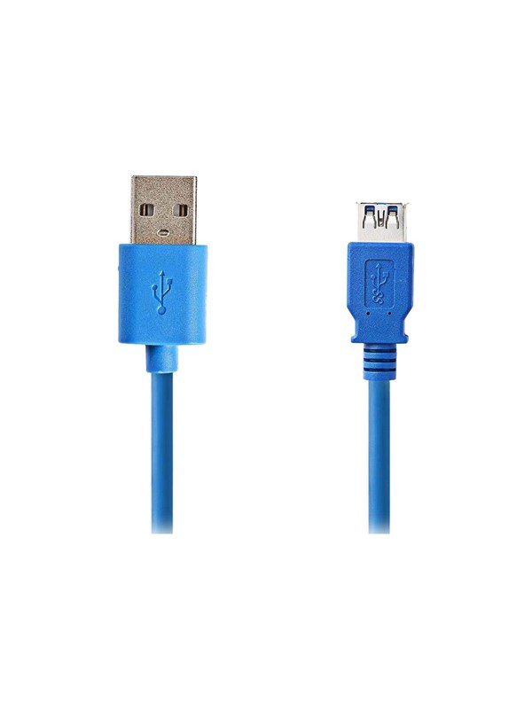 Nedis USB kaapeli | USB 3.2 Gen 1 | USB-A Uros | USB-A Naaras | 5 Gbps | Niklattu | 2.00 m | Pyöreä | PVC | Sininen | Laatikko