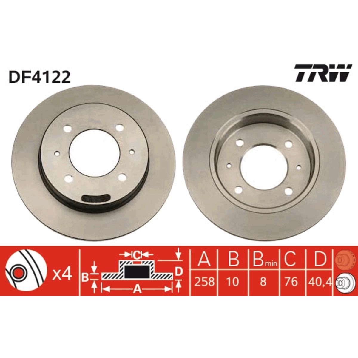 Jarrulevy TRW DF4122