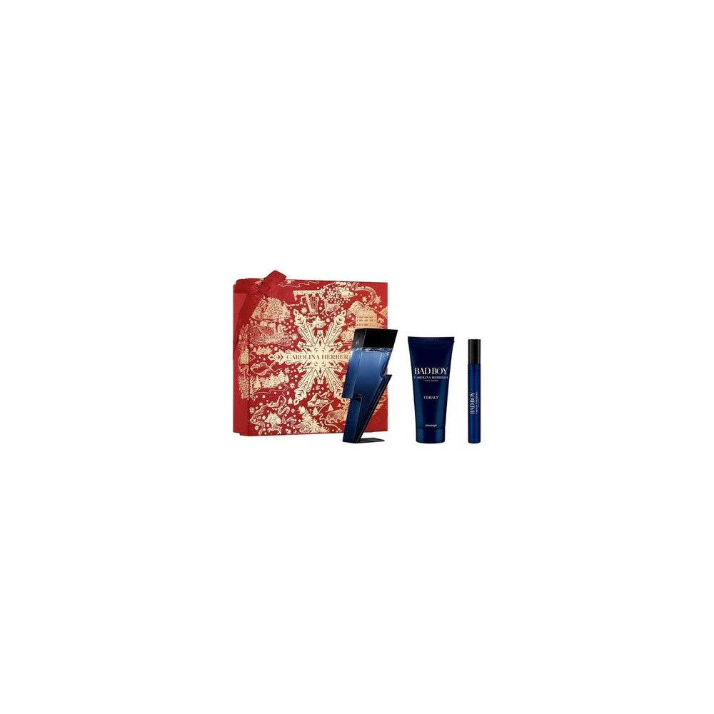 Carolina herrera Bad Boy Cobalt Electrique Lahjasetti eau de parfum 100 ml, suihkugeeli 100 ml ja miniatyyri eau de parfum 10 ml - 100 ml