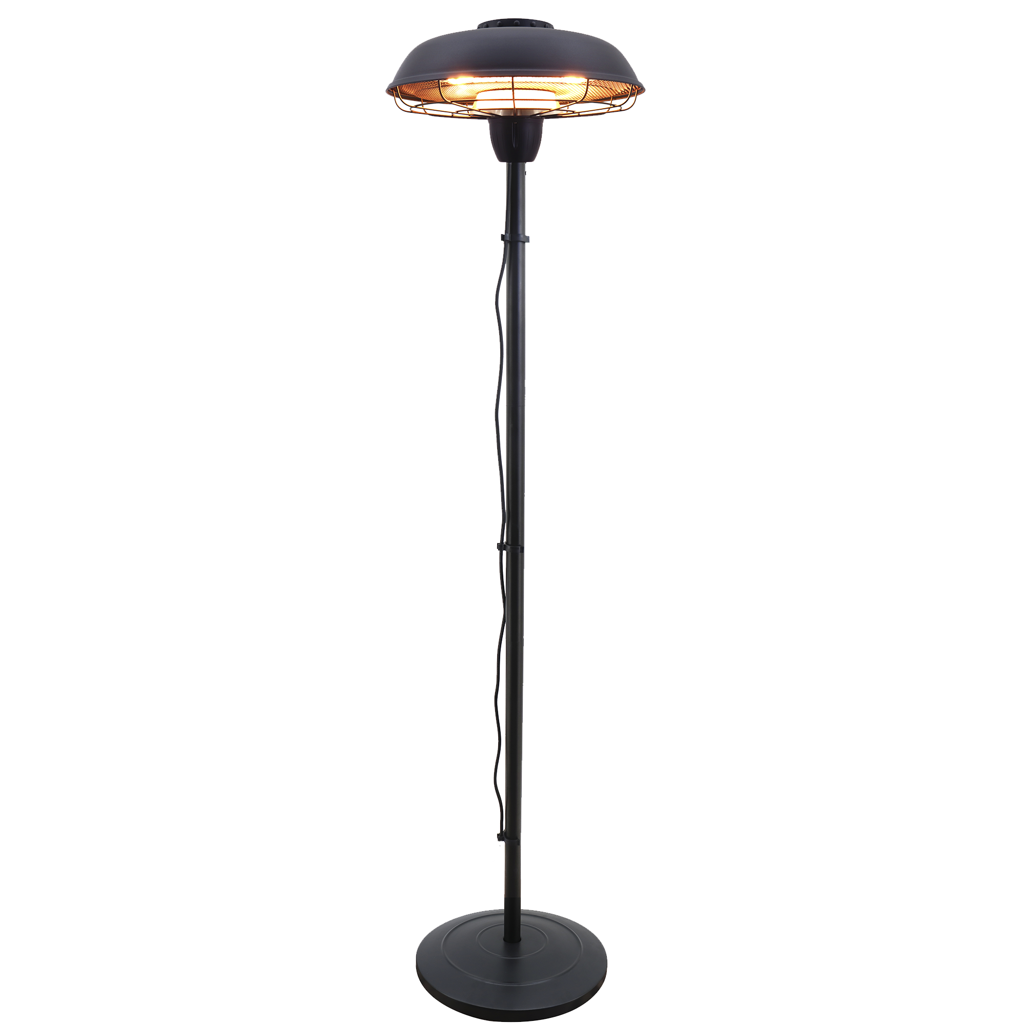 HORTUS terassilämmitin lattiamalli HA, 900/2100W musta (211-412)