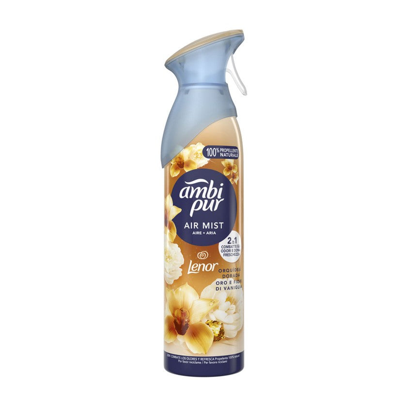 Ambi Pur Air Effect Deodorantti 2In1 Suihke Kulta ja Vaniljakukat 185 ml