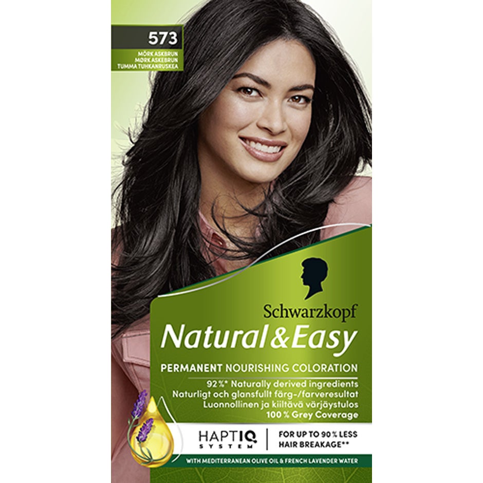 Schwarzkopf Natural & Easy Permanent Nourishing Coloration 573 Mörk Askbrun