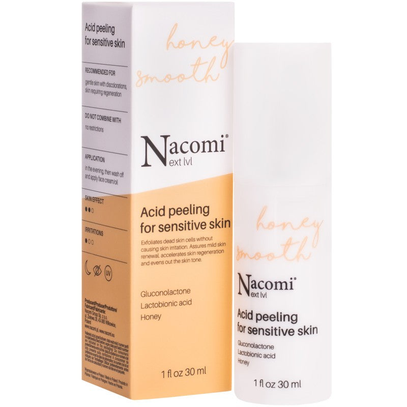 Nacomi Next Level Honey Smooth happokuorinta kasvoille 30 ml