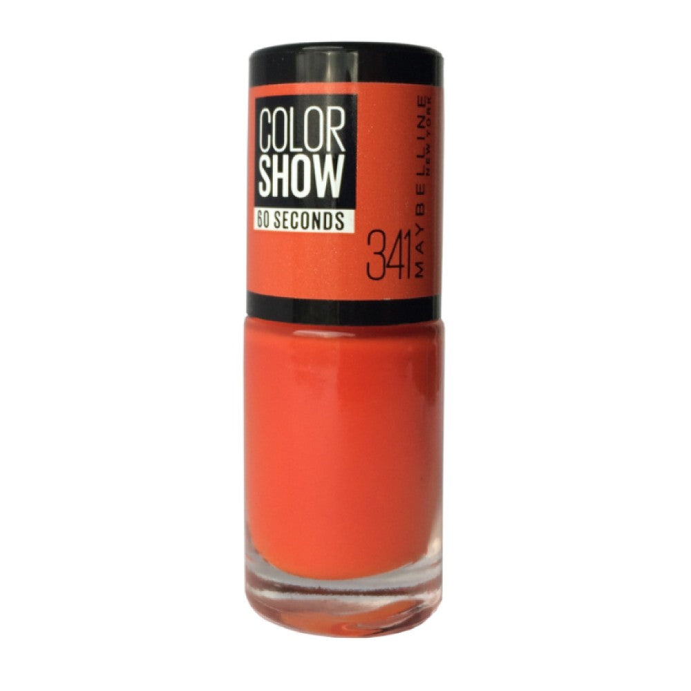 Maybelline Väriesitys 60 sekunnin kynsilakka nro 341 oranssi Kiinnitä 7 ml