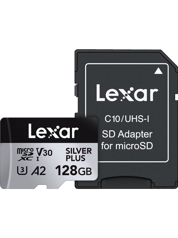 Lexar Professional Silver Plus MicroSD/SD - 205MB/s - 128GB