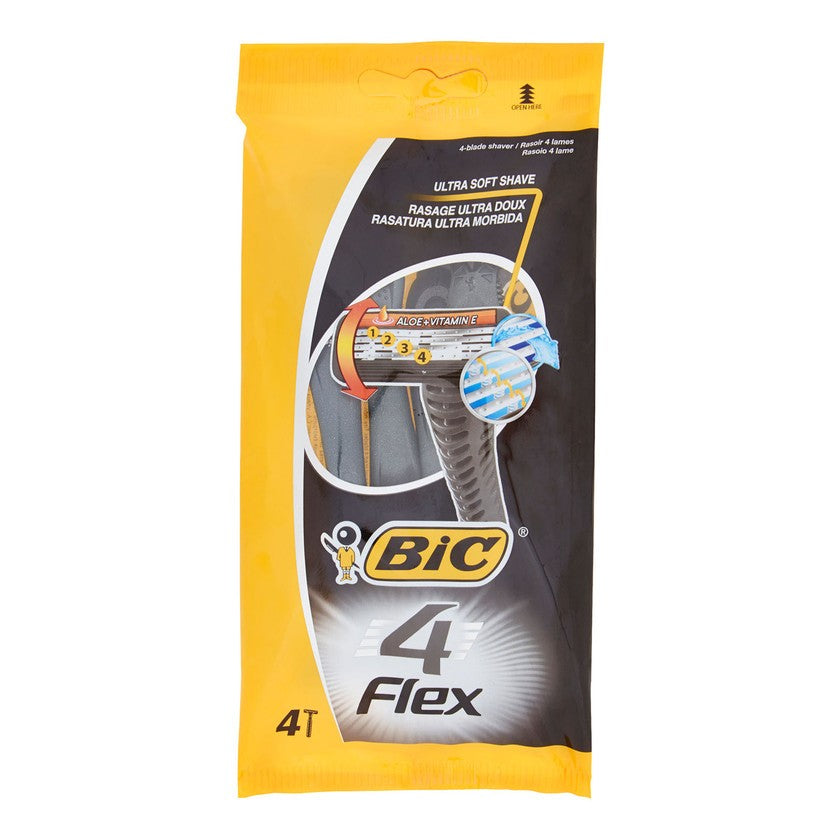 Bic 4 Flex Parranajokone 4 Terää 4 kpl