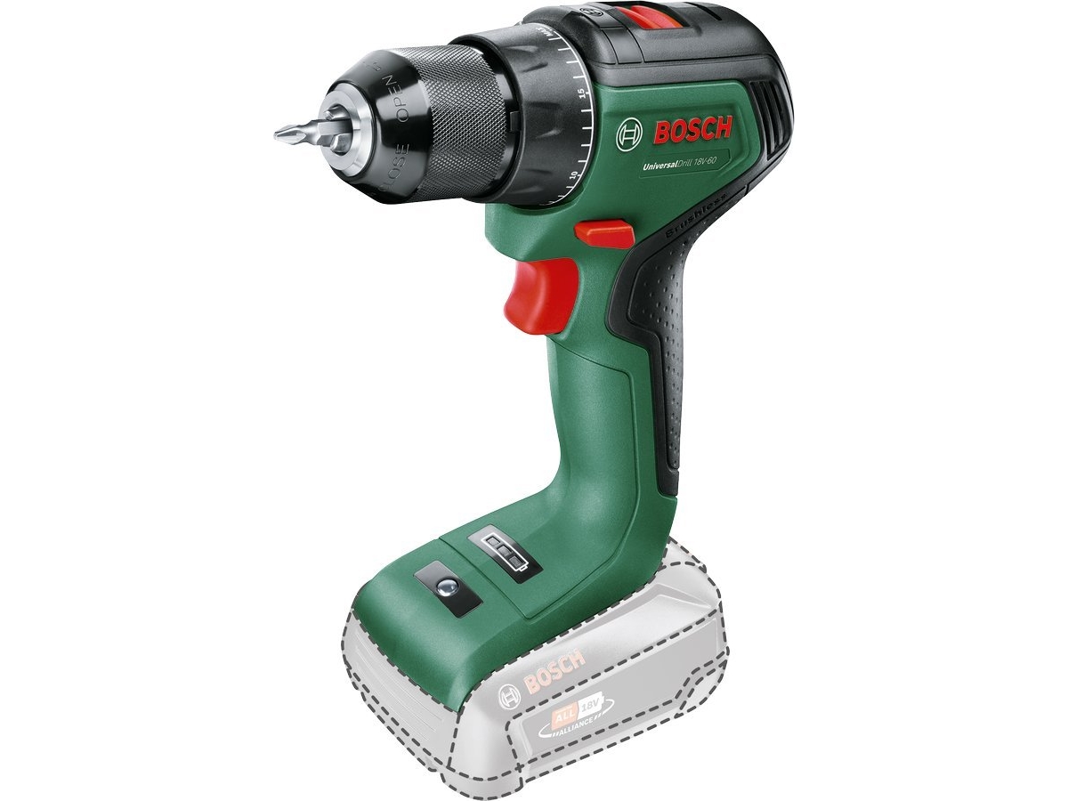 Bosch UniversalDrill 18V-60 - Ilman akkua ja laturia - SOLO