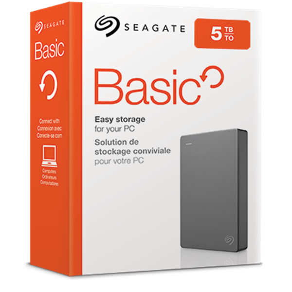 Seagate Basic STJL5000400 - Ulkoiset kovalevyt - 5TB - Harmaa