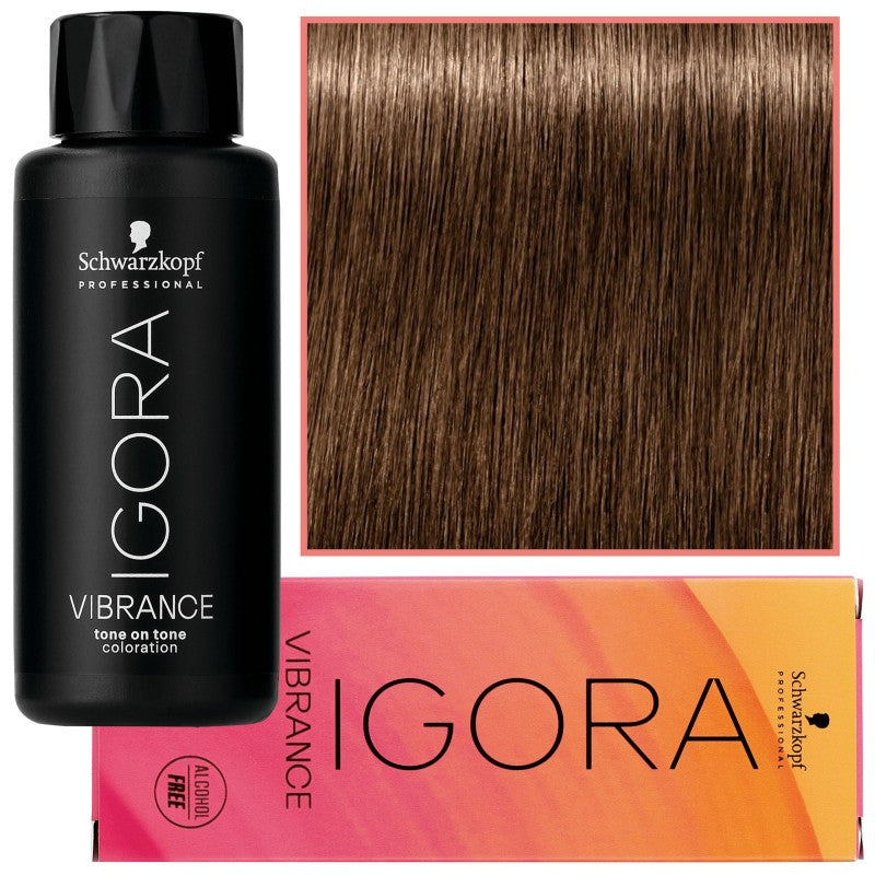 Schwarzkopf Professional Igora Vibrance – Puolipysyvä ammoniakiton hiusväri 60ml 7-4 | Keskivaalea beige