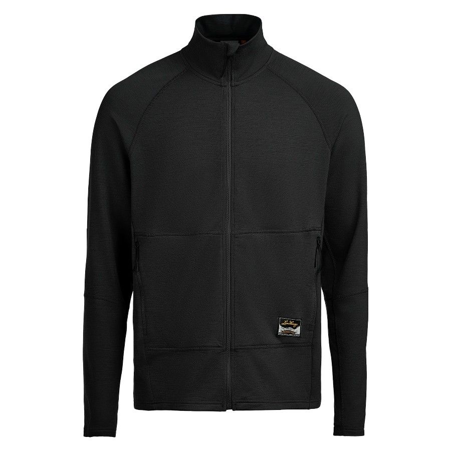 Lundhags Tived Merino Full Zip M, välikerros, musta