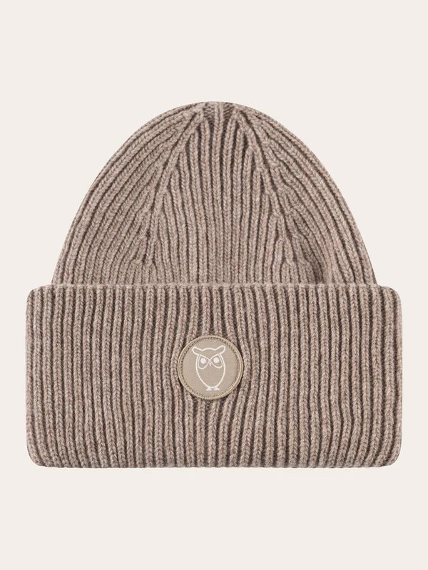 KnowledgeCotton Apparel Big Rib Beanie Kelp Melange - NoSize