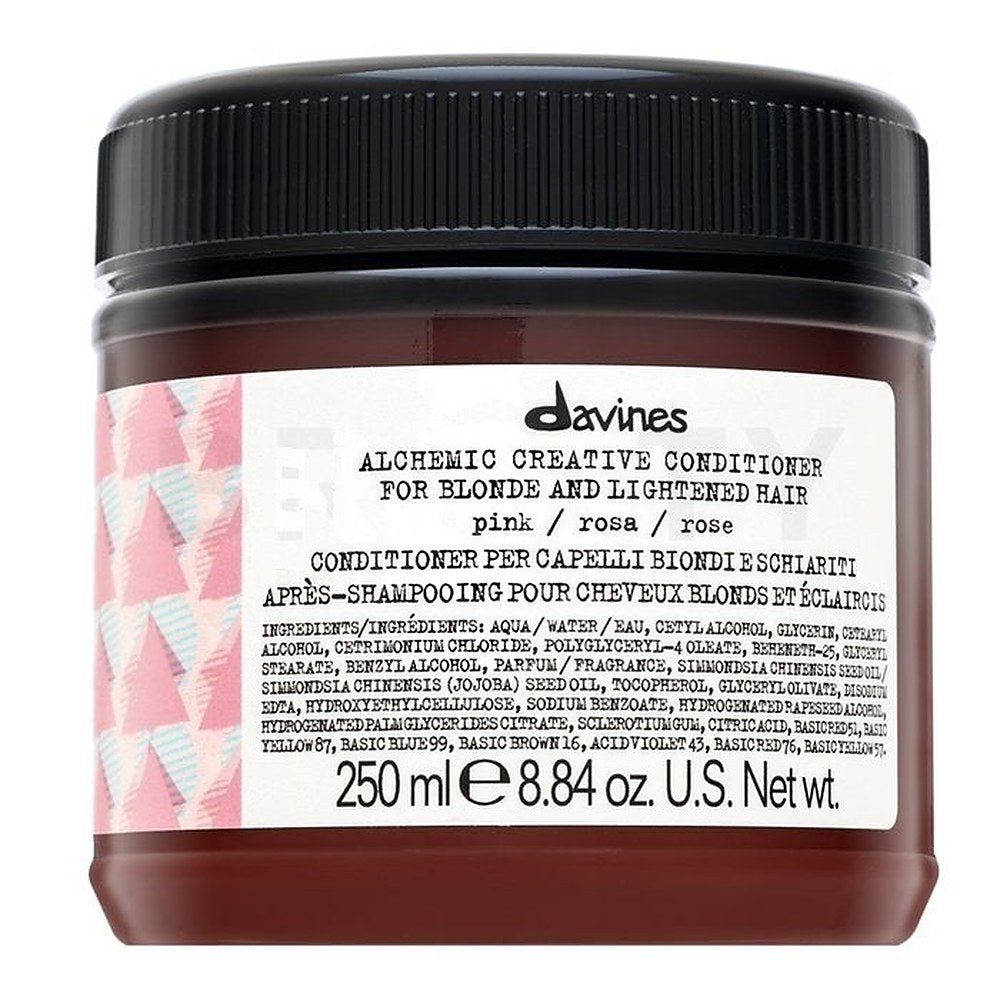 Davines Alchemic Conditioner Pink — värjäyshoitoaine vaaleanpunaisille sävyille 250 ml