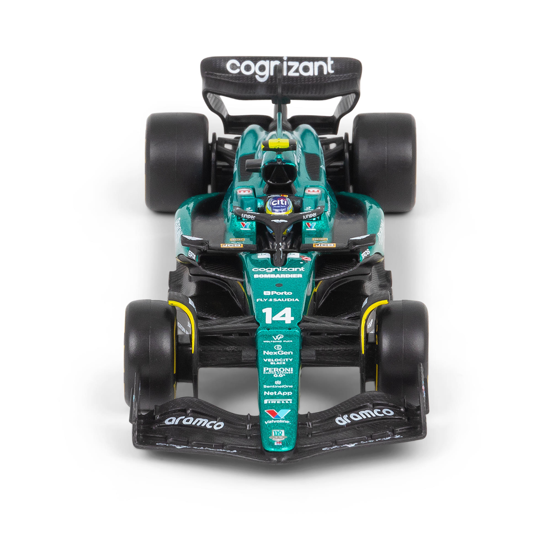 1:43 F1 Aston Martin 2023 AMR23 With Helmet Alonso, Burago