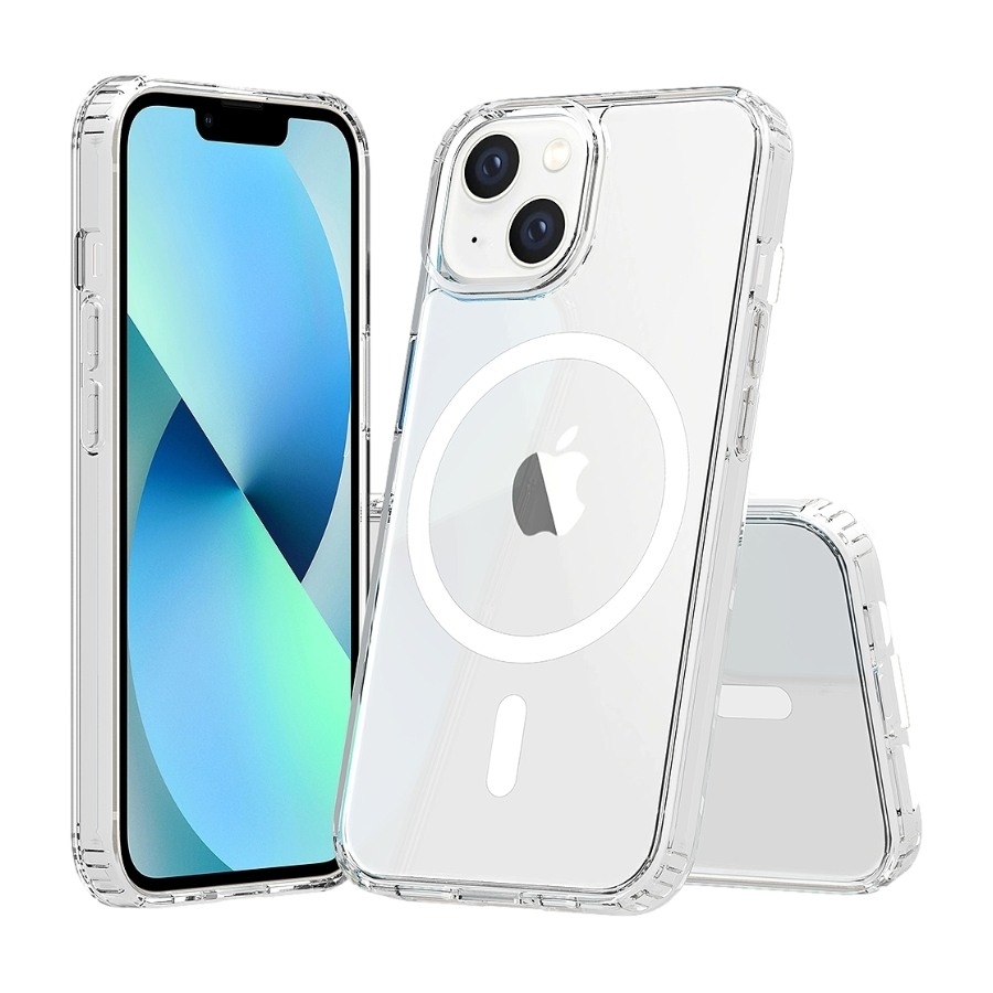 Screenor Bumper MagSafe, iPhone 14 -suojakuori, Läpinäkyvä