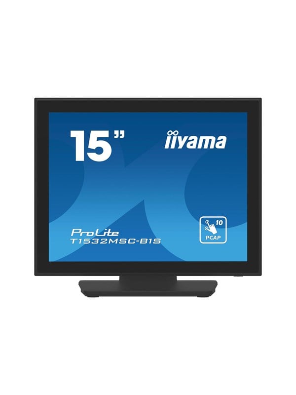 Iiyama Prolite T1532msc-b1s Tietokoneen Litteä Näyttö 38,1 Cm (15") 1024 X 768 Pikseliä Xga Lcd Kosketusnäyttö Musta 15" 1024 × 768pixels Tn 4:3
