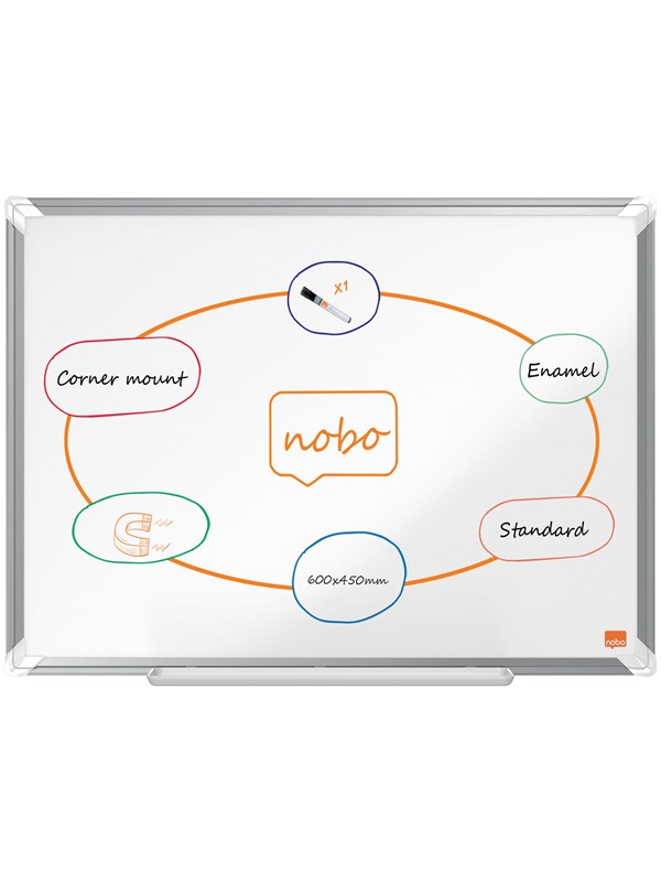 Nobo Premium Plus valkotaulu 60x45cm emali