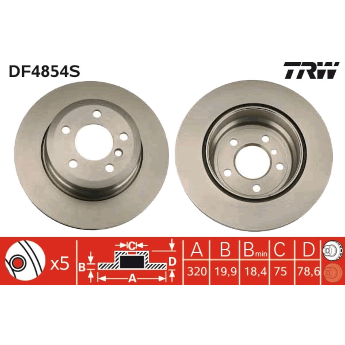 Jarrulevy TRW DF4854S