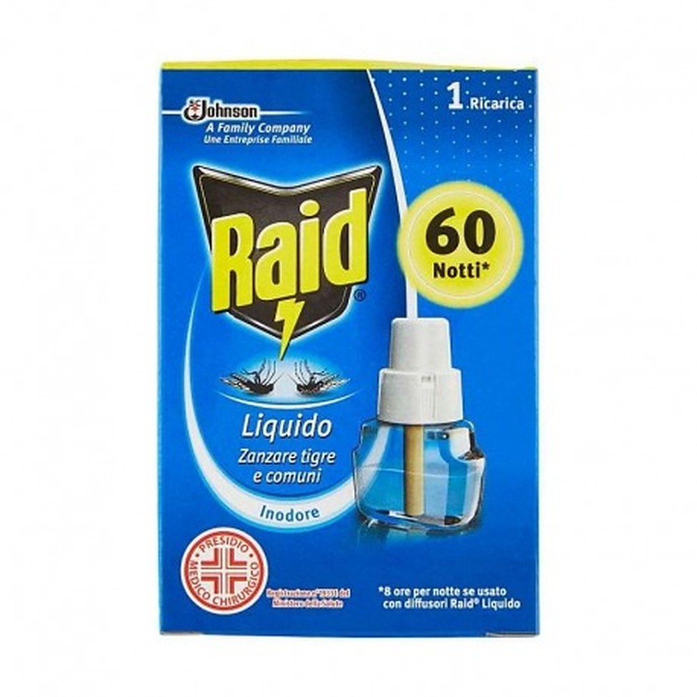 Raid Raid Nestemäinen Mosquito Tiger ja Common hajuton 1 täyttöpakkaus 36 ml