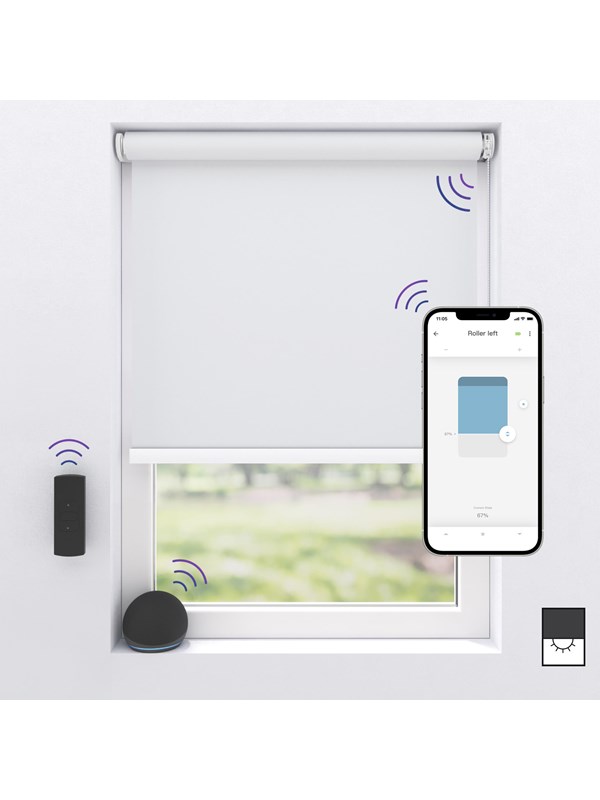 MotionBlinds Wireless Electric Black-Out Rollerblind 90x190cm - White