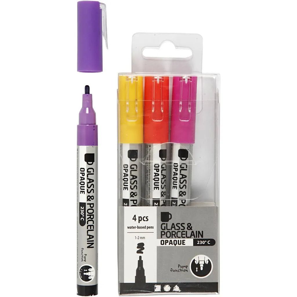 Lasi- ja posliinitussi 1-2mm - Kevät, 4kpl