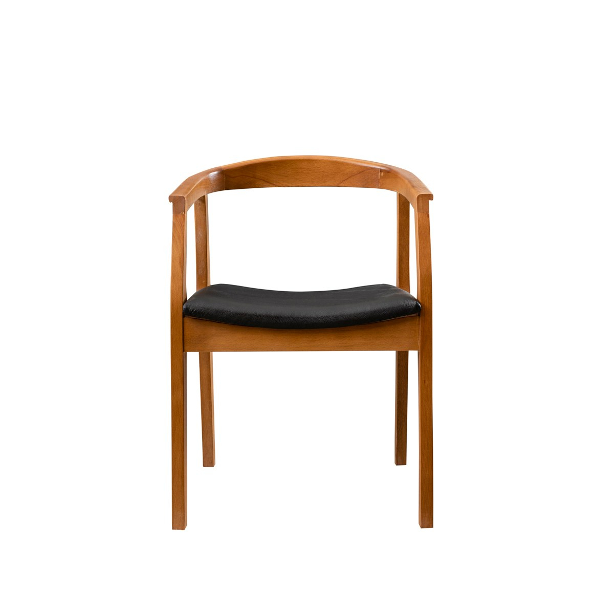 Norda Design Moderni skandinaavinen tuoli, 100 % pyökkipuuta, keinonahka, saksanpähkinä & musta, 50x70x53 cm | Tyylikäs & kestävä