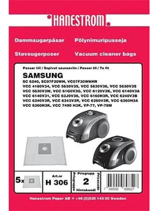 Haneström Pölypussit, mikrokuitu, 5kpl. DU12260 Vastaa: N/A