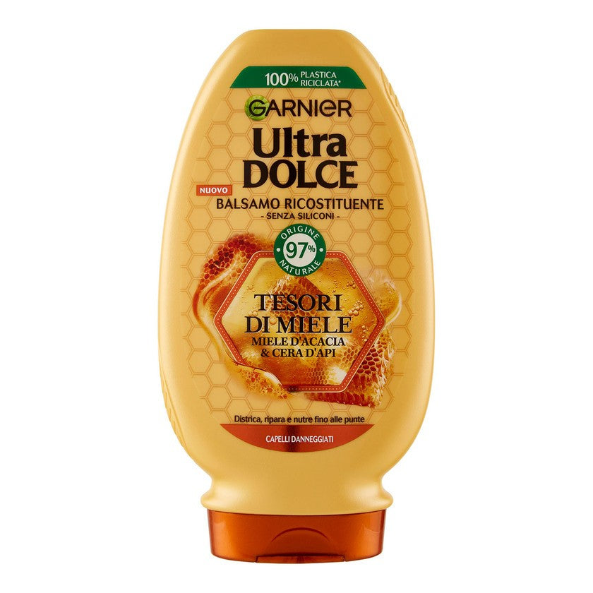 Garnier Ultra Dolce Tesori Di Miele Regeneroiva hoitoaine vahingoittuneille hiuksille ilman parabeeneja 200 ml