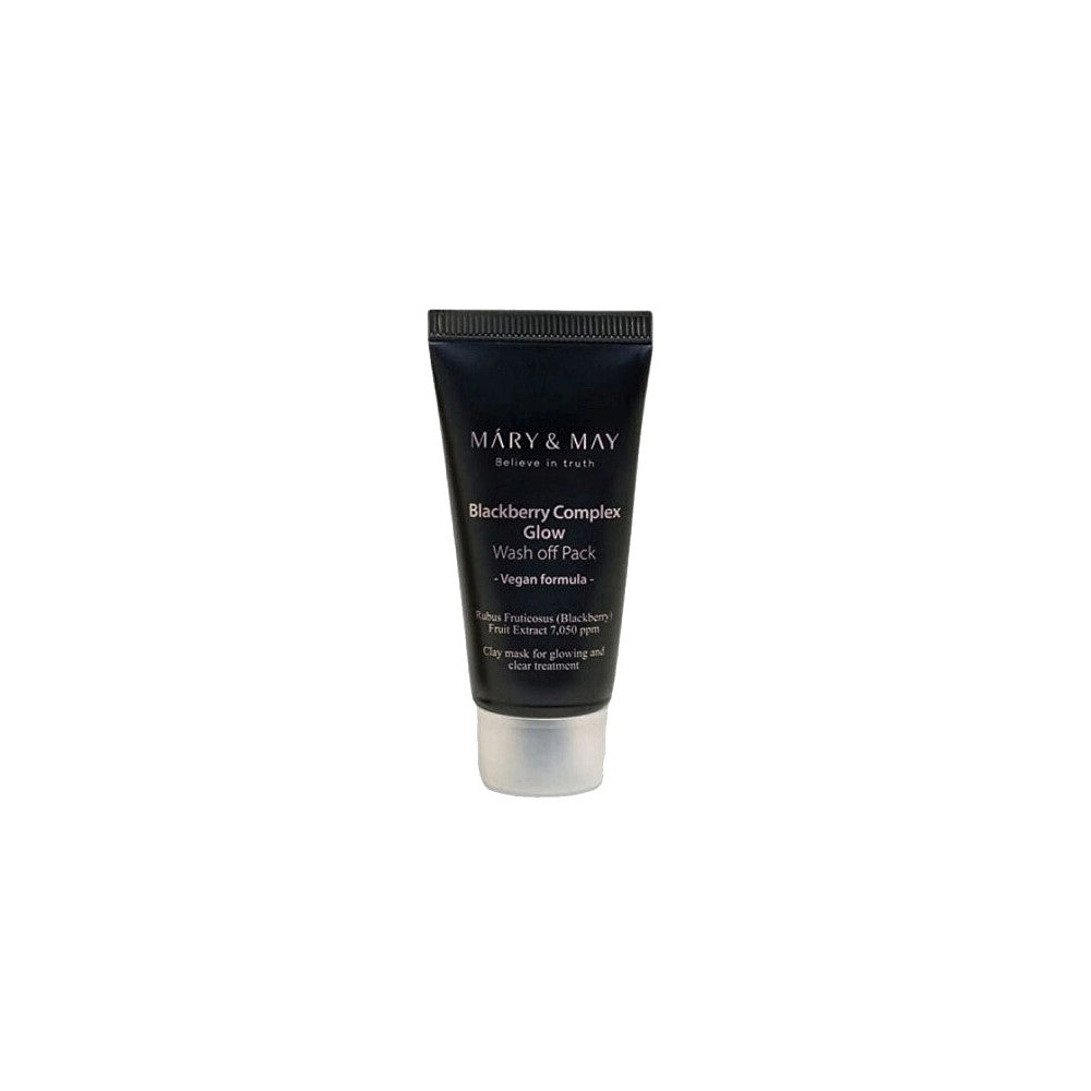 Mary&Max Vegan Blackberry Complex Glow Wash Off Pack Clay Maschera Illuminante 30g — Maschera