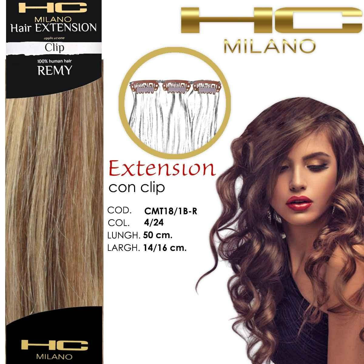 Hc milano jatko 3 remy klipsiä leveys 14-16cm pituus 50cm col.4/24