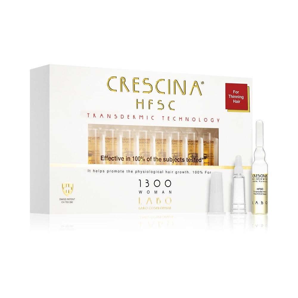 Crescina Transdermic 1300 Re-Growth hiustenkasvuhoito naisille 20x3,5 ml
