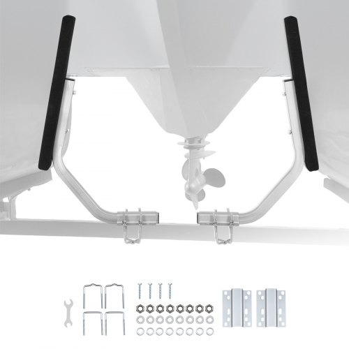 VEVOR Boat Trailer Guides, 30 mm Adjustable Width Trailers Guide, 2PCS High-Hardness Steel Trailer Guide-Ons with Thick Support Pads, Fits L-Beam, Box or C-Channel Bunk-Style Pontoon Trailers
