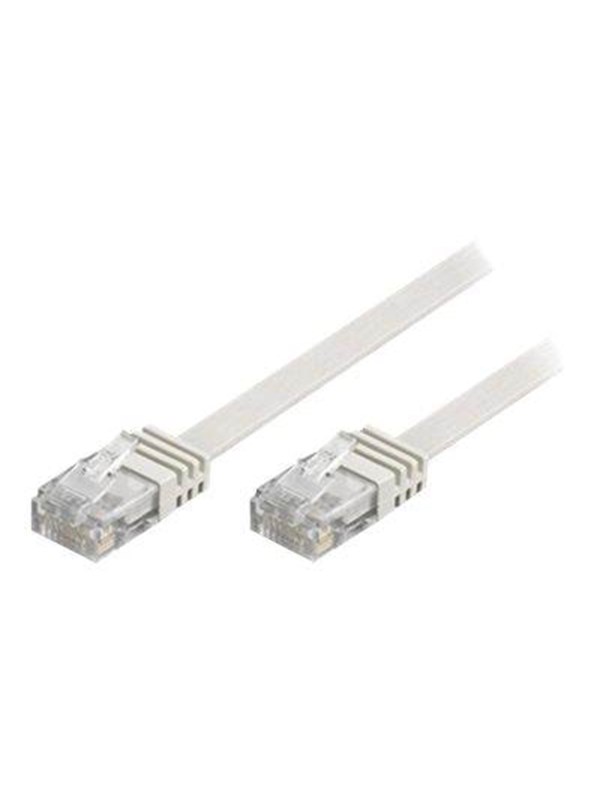 DELTACO U/UTP Cat6 laitekaapeli, litteä, 1,5m, 250MHz, valkoinen TP-611V-FL Vastaa: N/A