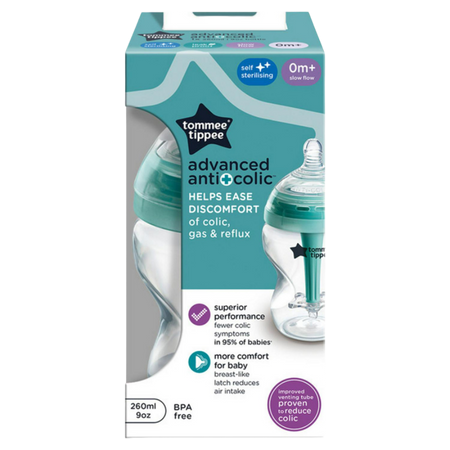 Tommee Tippee Advanced Anti-Colic 0+ Kuukautta Tuttipullo – 260 ml