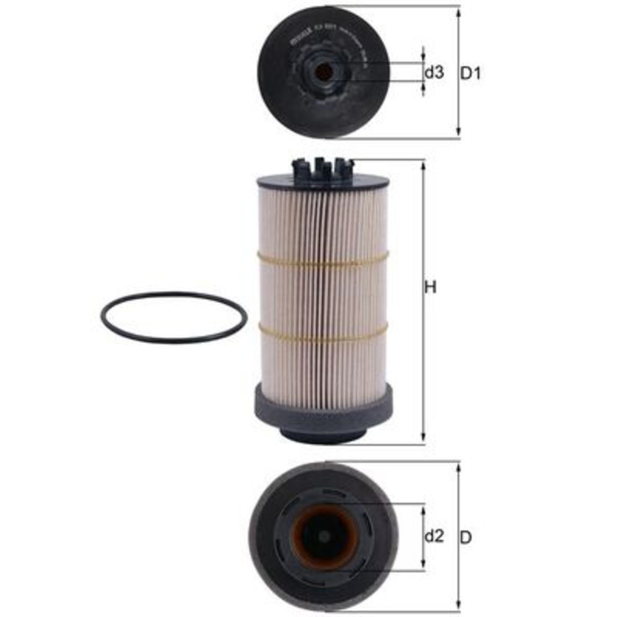 Polttoainesuodatin MAHLE KX 80/1D