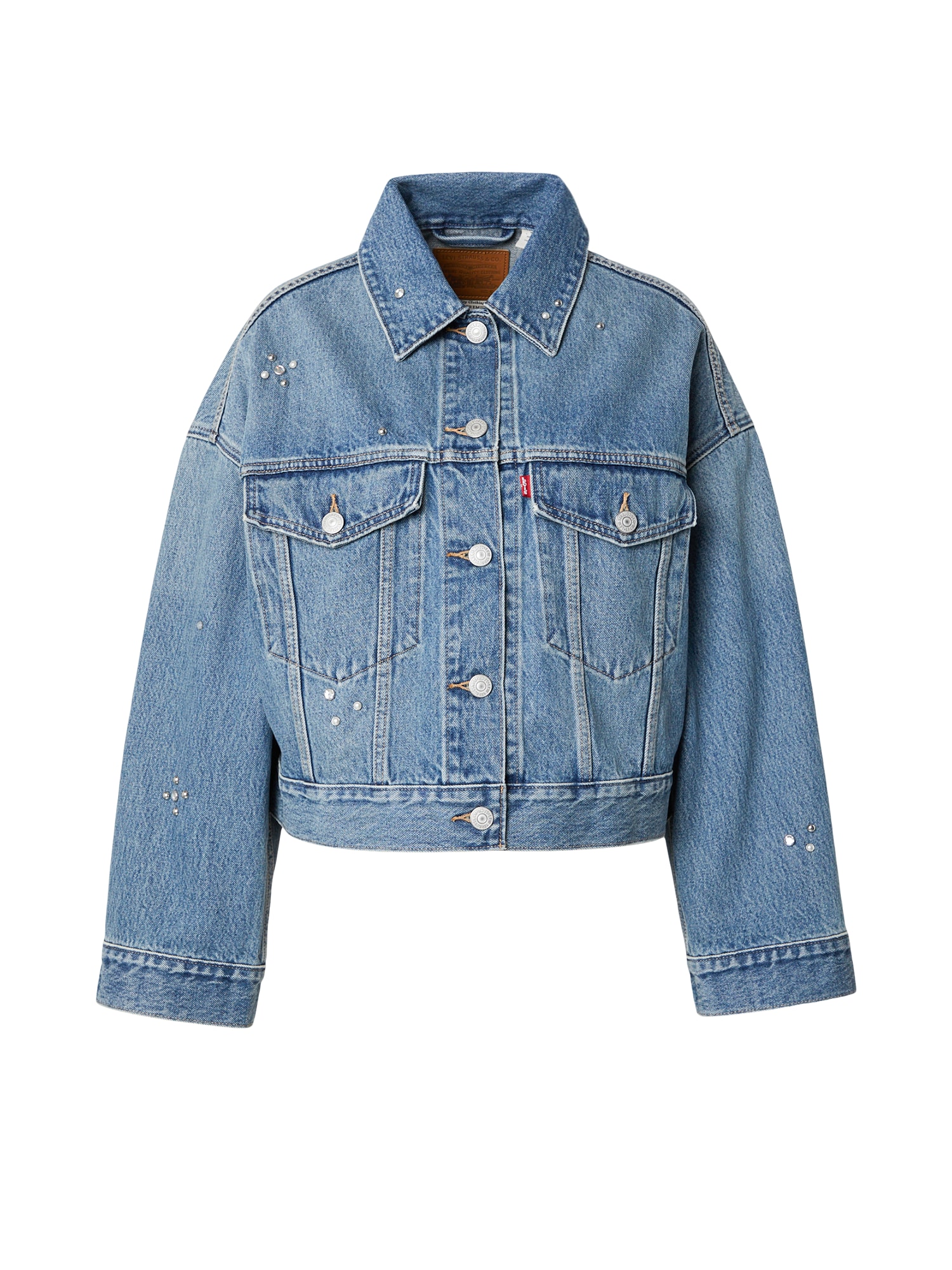 LEVI'S ® Välikausitakki 'Loose Crop Trucker Jacket' sininen denim