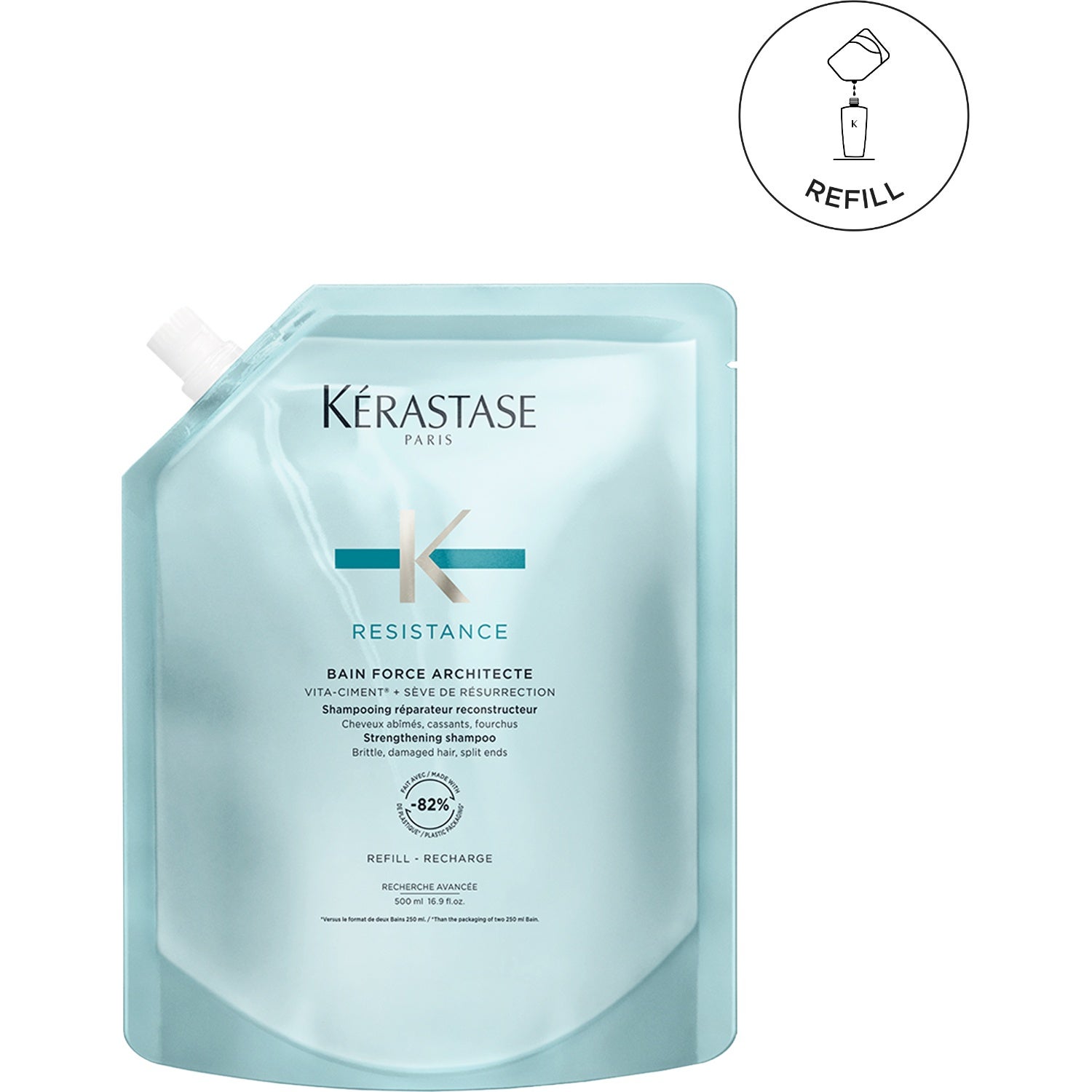 Kérastase Resistance Bain Force Architecte Shampoo Refill - 500 ml Refill