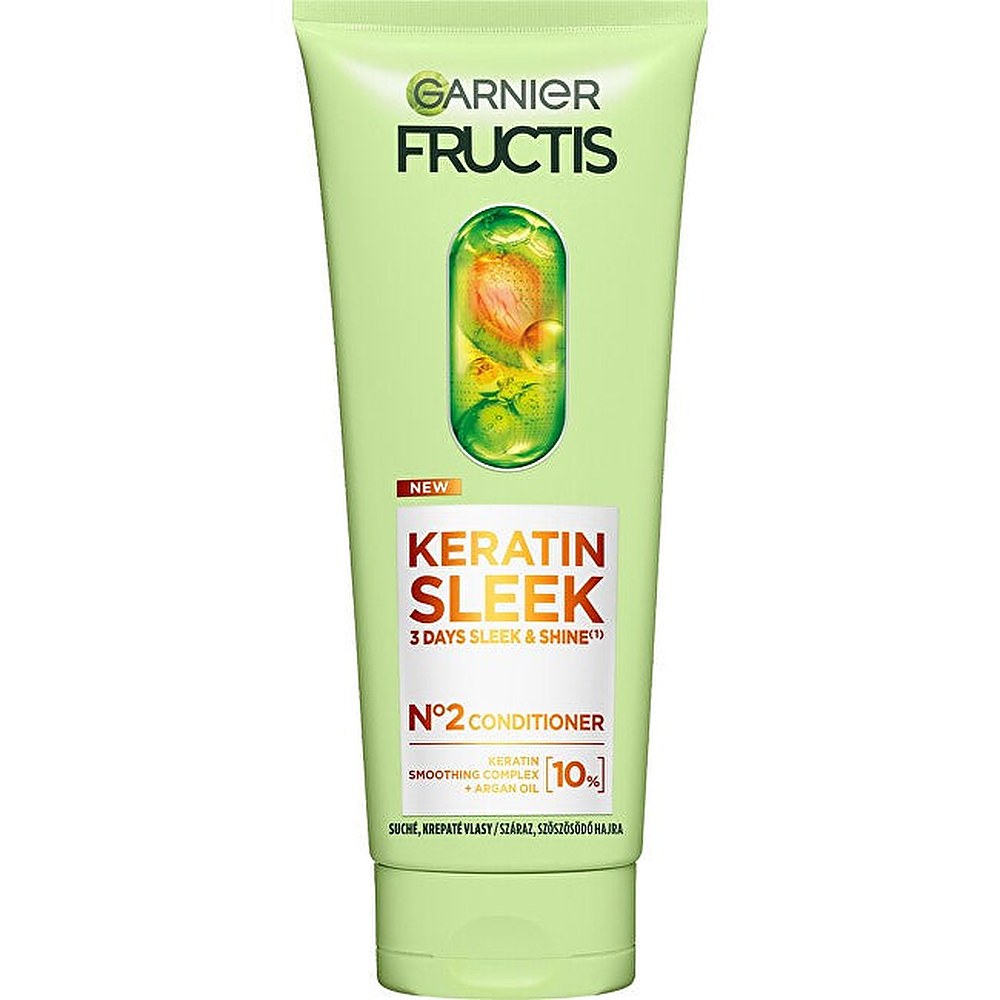 Garnier Hoitoaine kuiville ja pörröisille hiuksille Fructis Keratin Sleek (hoitoaine) 200 ml