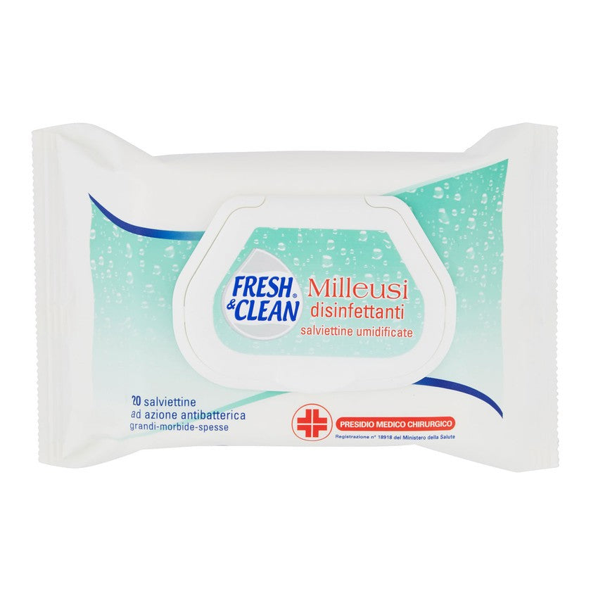 Fresh&Clean Kosteat monikäyttöiset desinfiointipyyhkeet 20 kpl